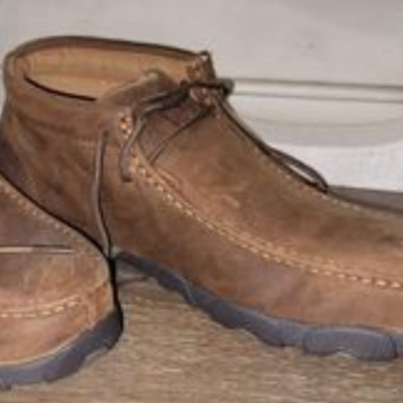 TWISTED X MEN\'S CHUKKA DRIVING MOC STEEL TOE SHOE SIZE 8